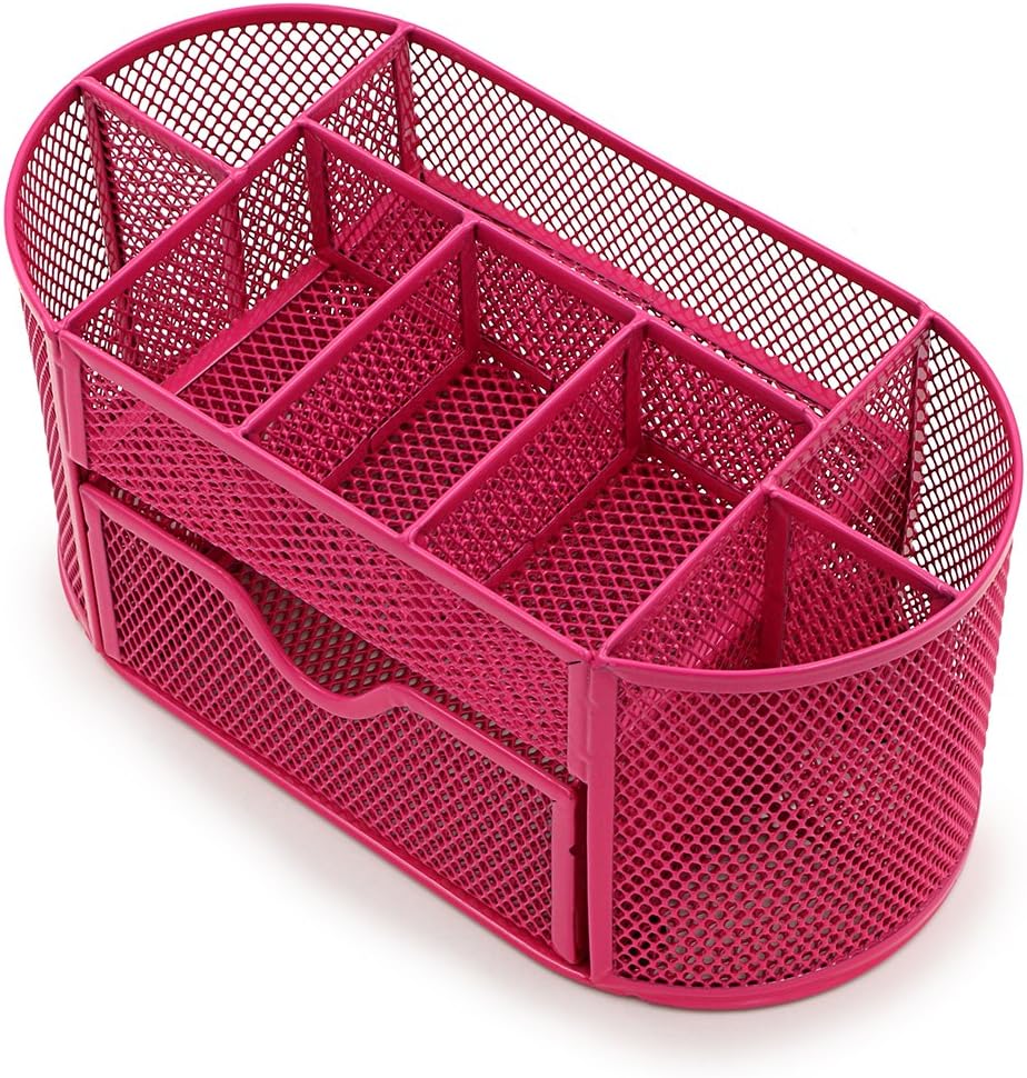 BTSKY 9 Compartment Multifunctional Mesh Desk Organizer Office Tidy
