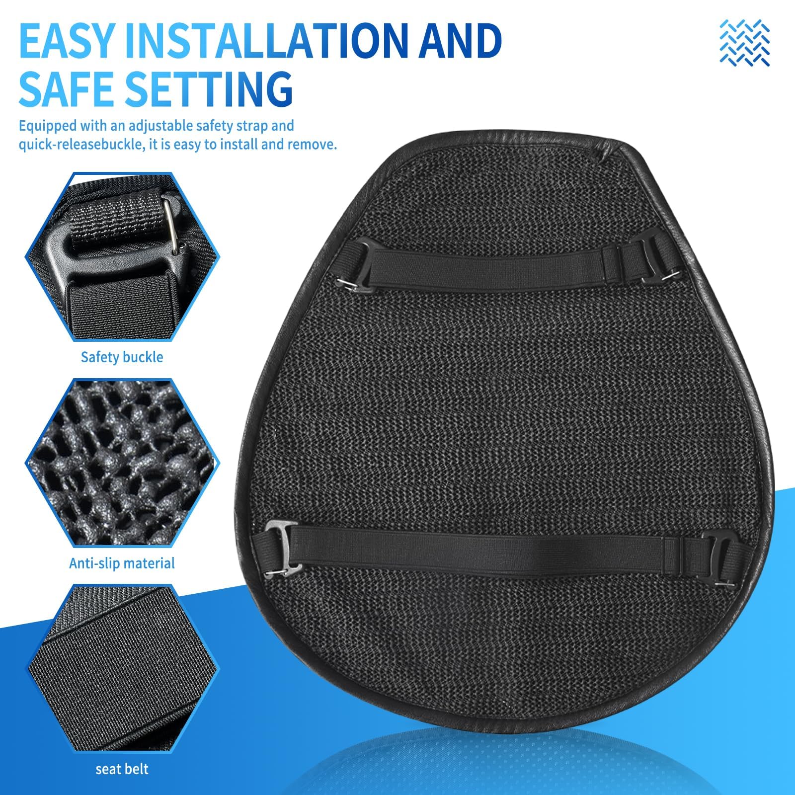 Cuscino Sella Moto per Ducati Scrambler Icon 2015-, Coprisella Protezione Imbottitura Traspirante Antiscivolo Comfort Assorbimento Urti