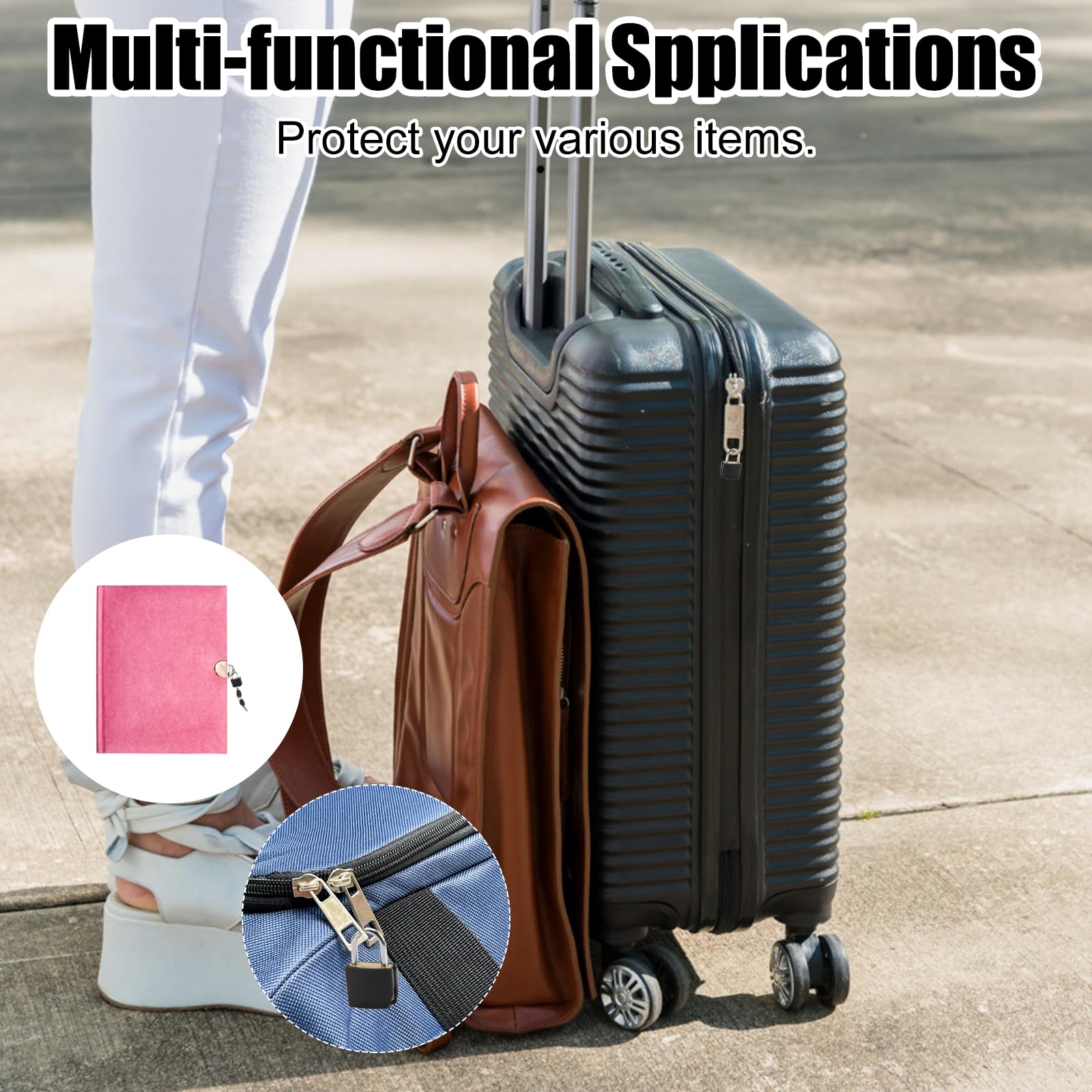 Lot De 4 Mini Cadenas à Bagages Avec Clés Pour Valise, Sac à Dos, Boîtes, Sac D'ordinateur Portable, Casier D'école, Vert, Jaune, Bleu, Rouge