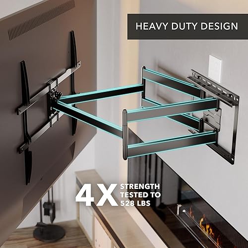 Miniatura 2 de Mount-It! Soporte de pared para TV de extensión larga, soporte de TV de movimiento completo extra grande con patrón VESA de 31.496 x 23.622 in,