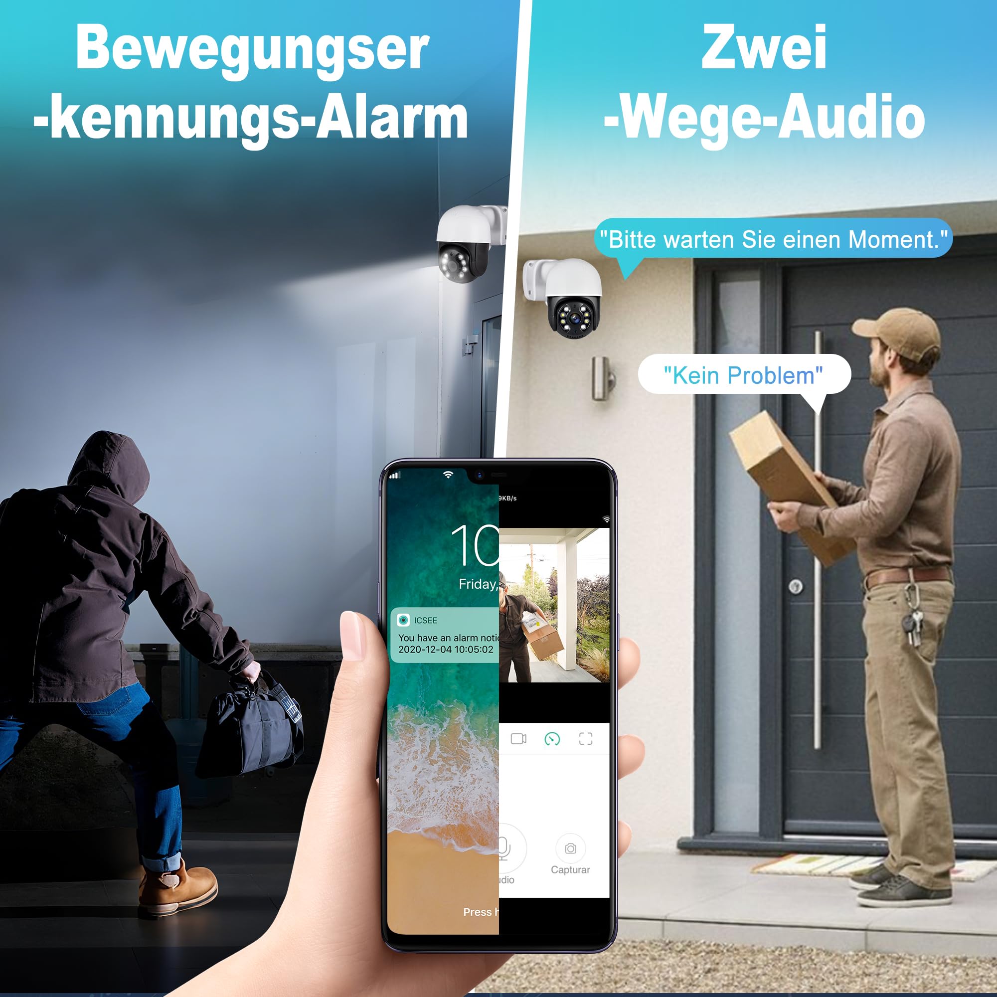 4K Überwachungskamera Aussen Set, 4CH POE mit 1TB HDD, Netzwerk Videorecorder für CCTV Kamerasystem zur Heimsicherheit, funktioniert nur mit 3MP/4MP/5MP/6MP/8MP 4K HD POE IP Kameras
