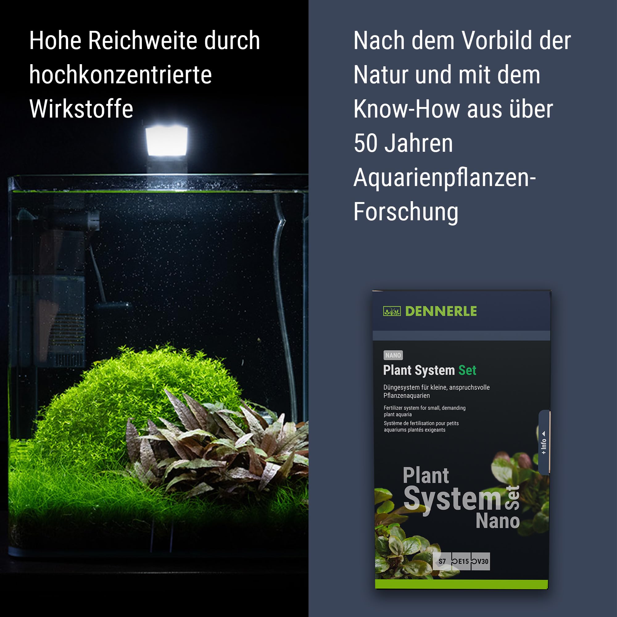 Dennerle Plant System Kit Nano - Système d'engrais pour plantes d'aquarium somptueuses