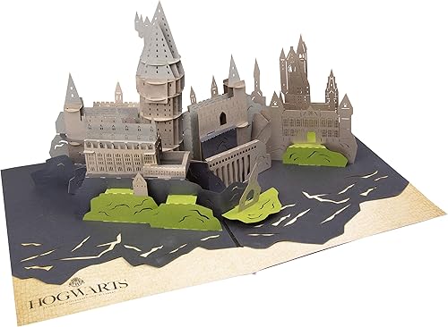 Miniatura 4 de Harry Potter - Tarjeta desplegable del castillo de Hogwarts  Tarjeta desplegable hecha a mano de lujo  para todas las ocasiones, interior en blanco