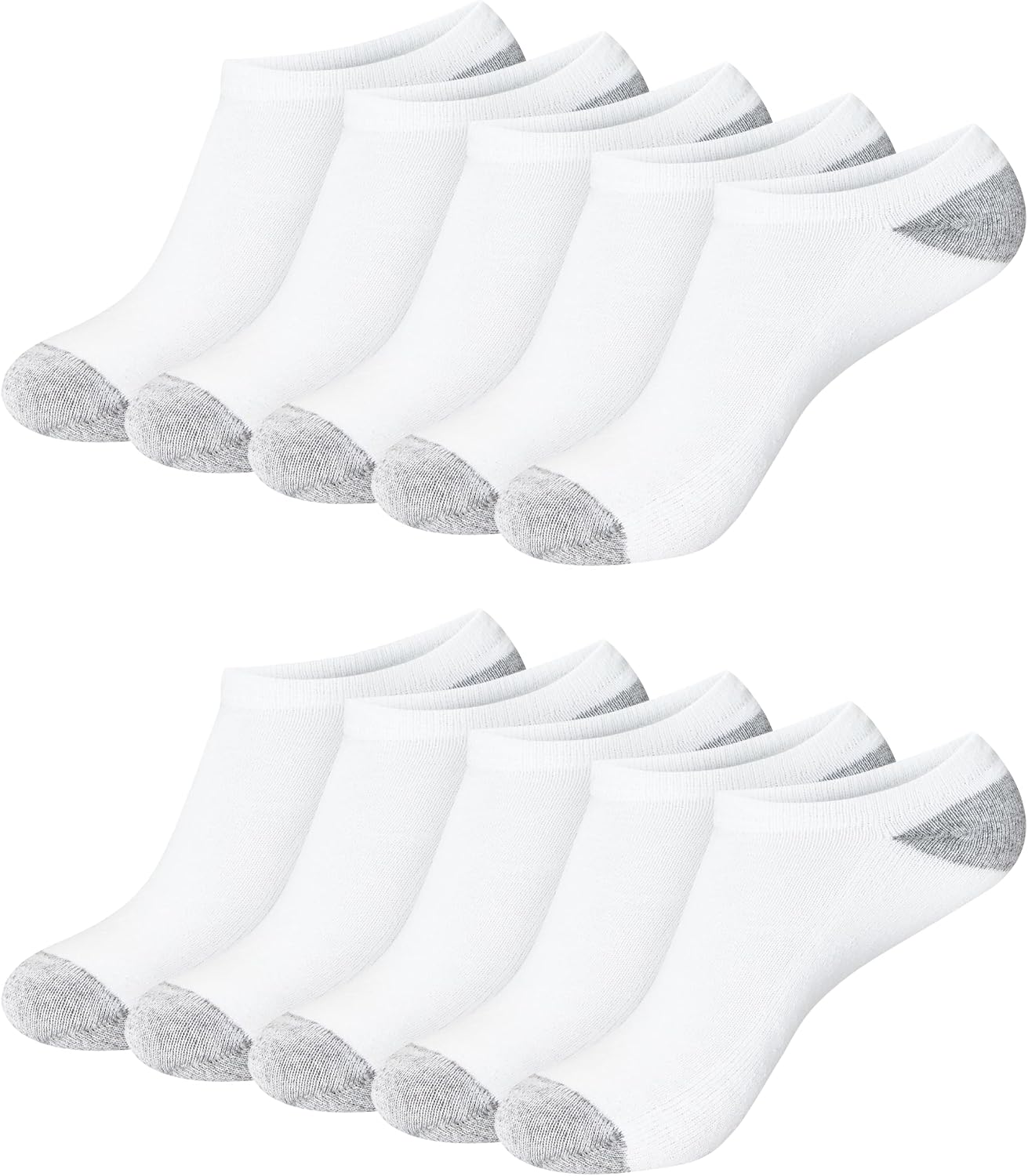 Hanes Women's No Show Socks Value-Pack| Moisture-Wicking Athletic MultiPack