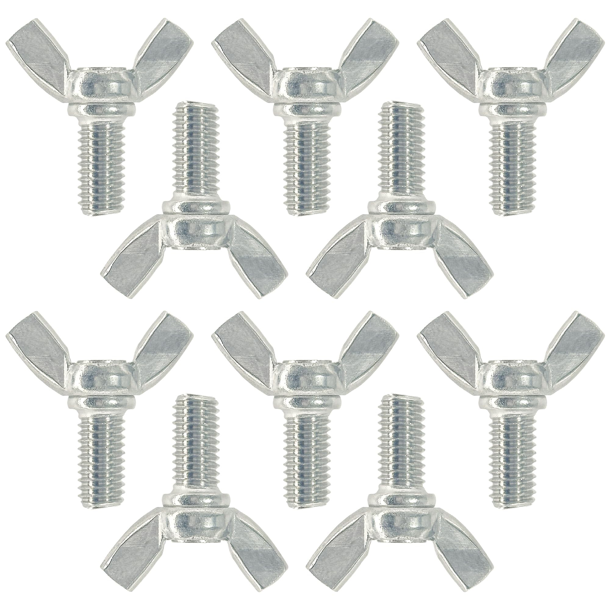 TA-VIGOR 10Pcs Wing Bolts Wing Screws, M8*16mm Wing Butterfly Bolts Butterfly Screws for Machine Fastener Machinery Equipment