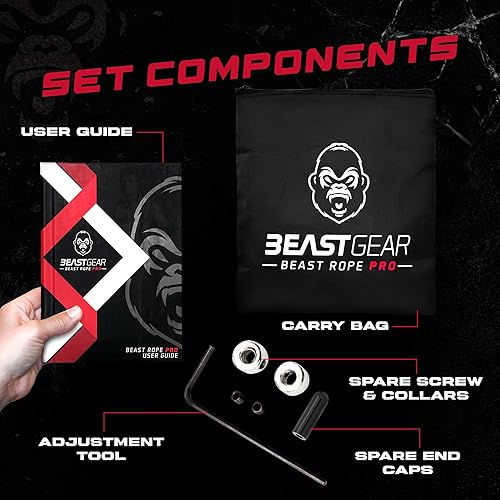 Miniatura 2 de Beast Gear Pro Speed - Cuerda de saltar profesional para mujeres y hombres, cuerda de saltar para ejercicio, boxeo, artes marciales mixtas,