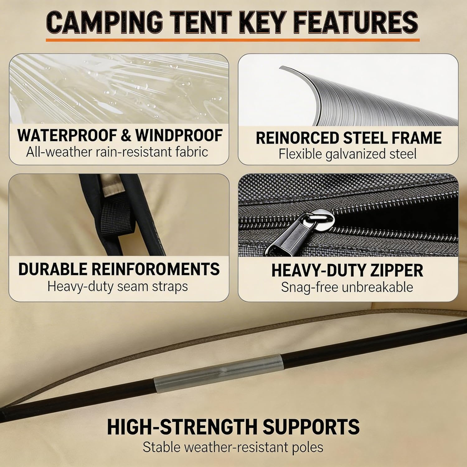 12x12 Pop Up portable House Tent for camping, Screen Room Canopy for 4-8 Persons, Instant Outdoor Screen Enclosure with Carry Bag, Mesh Shelter with Steel Frame for Patio Backyard Beach Camping Picnic