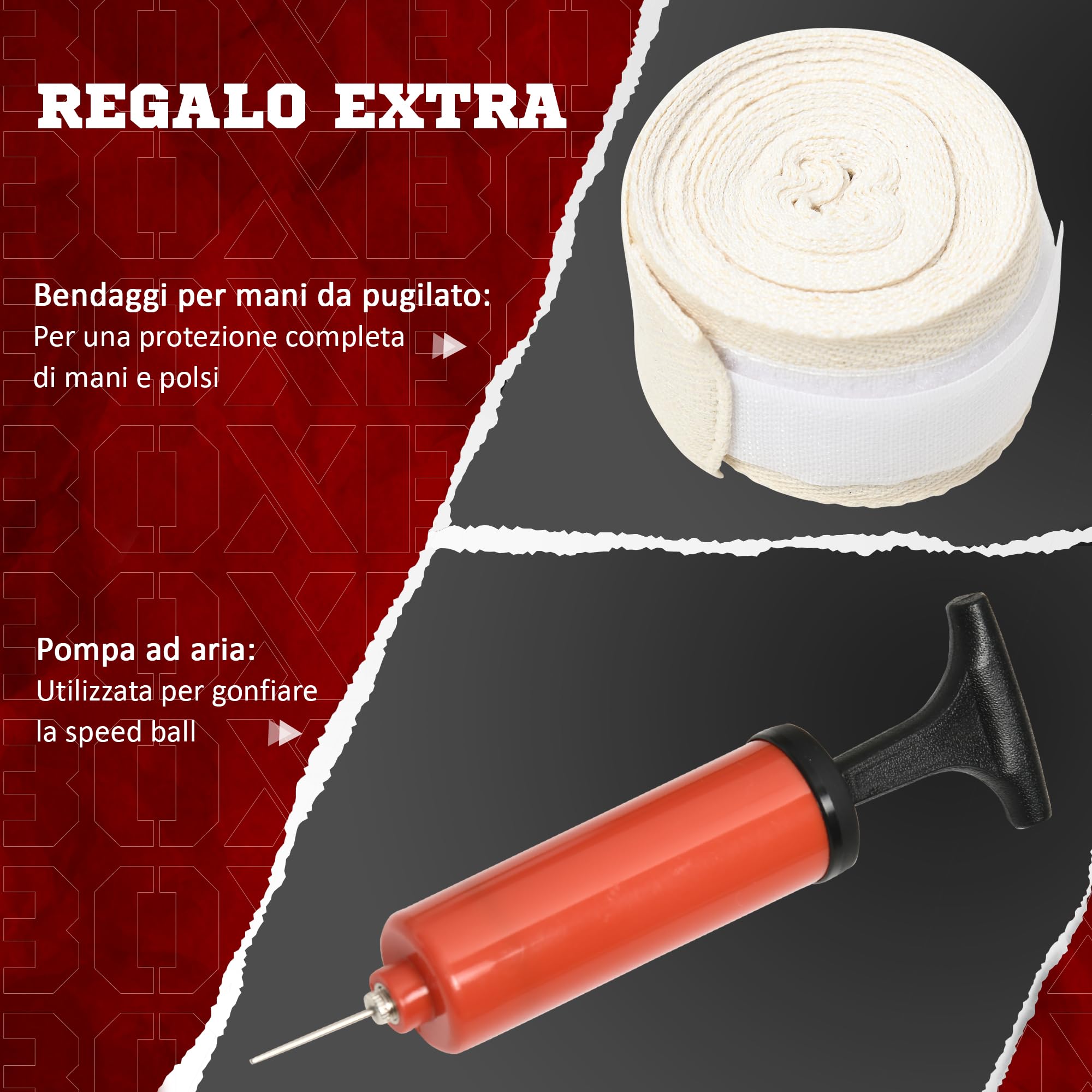 SPORTNOW Punching Ball da Terra per Adulti con Barra Reflex, Speedball e Colpitore, Pungiball da Terra con Altezza Regolabile da 163-205cm, Base Riempibile, Pompa d'aria e Set di Fasce da Polso