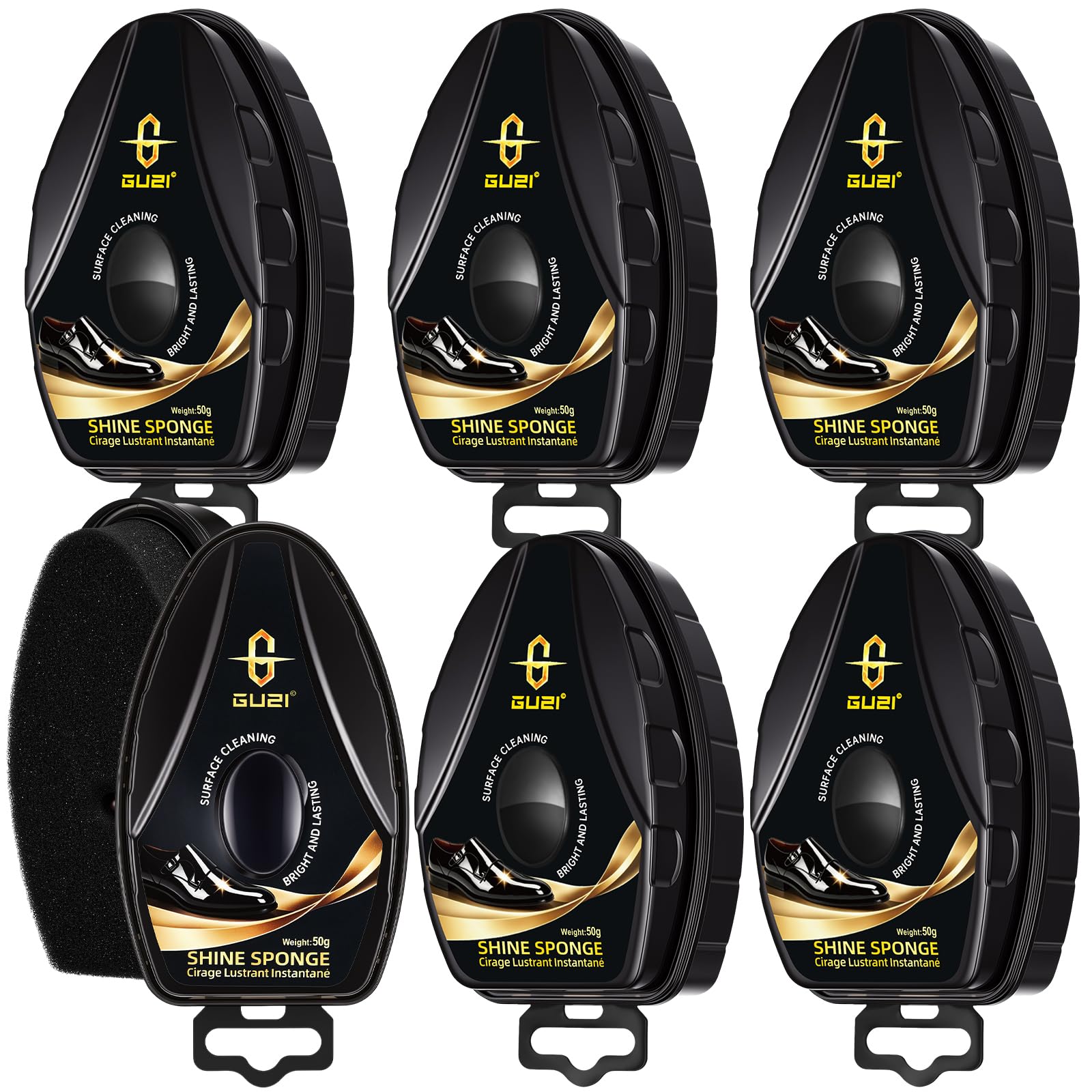Loopeer 6 Pcs Shoe Shine Sponge for Leather Care