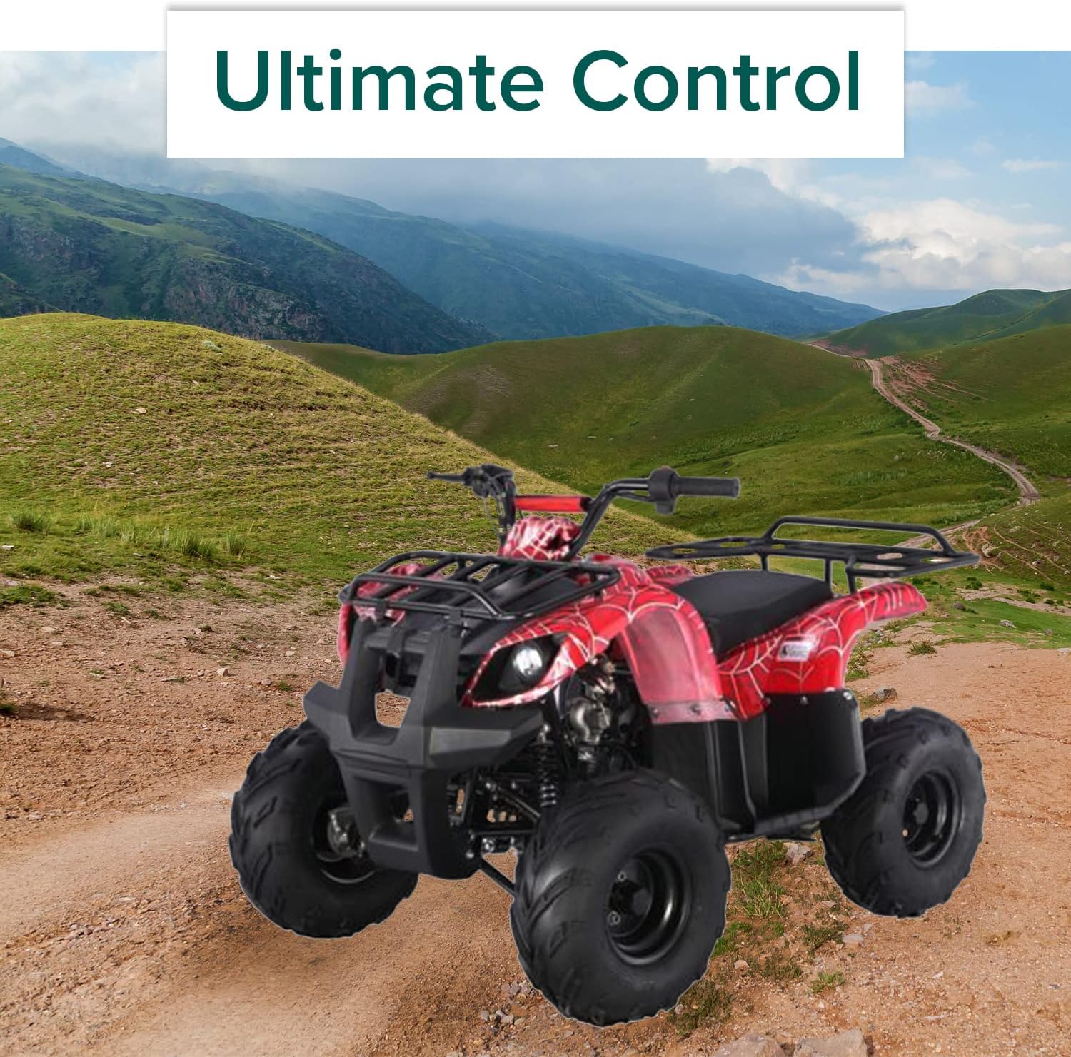 AlveyTech 145/70-6 Tires with V-Tread - For the TaoTao ATA-110B, Boulder B1 ATV, DB100 105cc, All Terrain Rubber Tubeless Tire for 4x4 Quad, Mini Dirt Bike, UTV, ATV, and Electric Cart, (Set of 2)