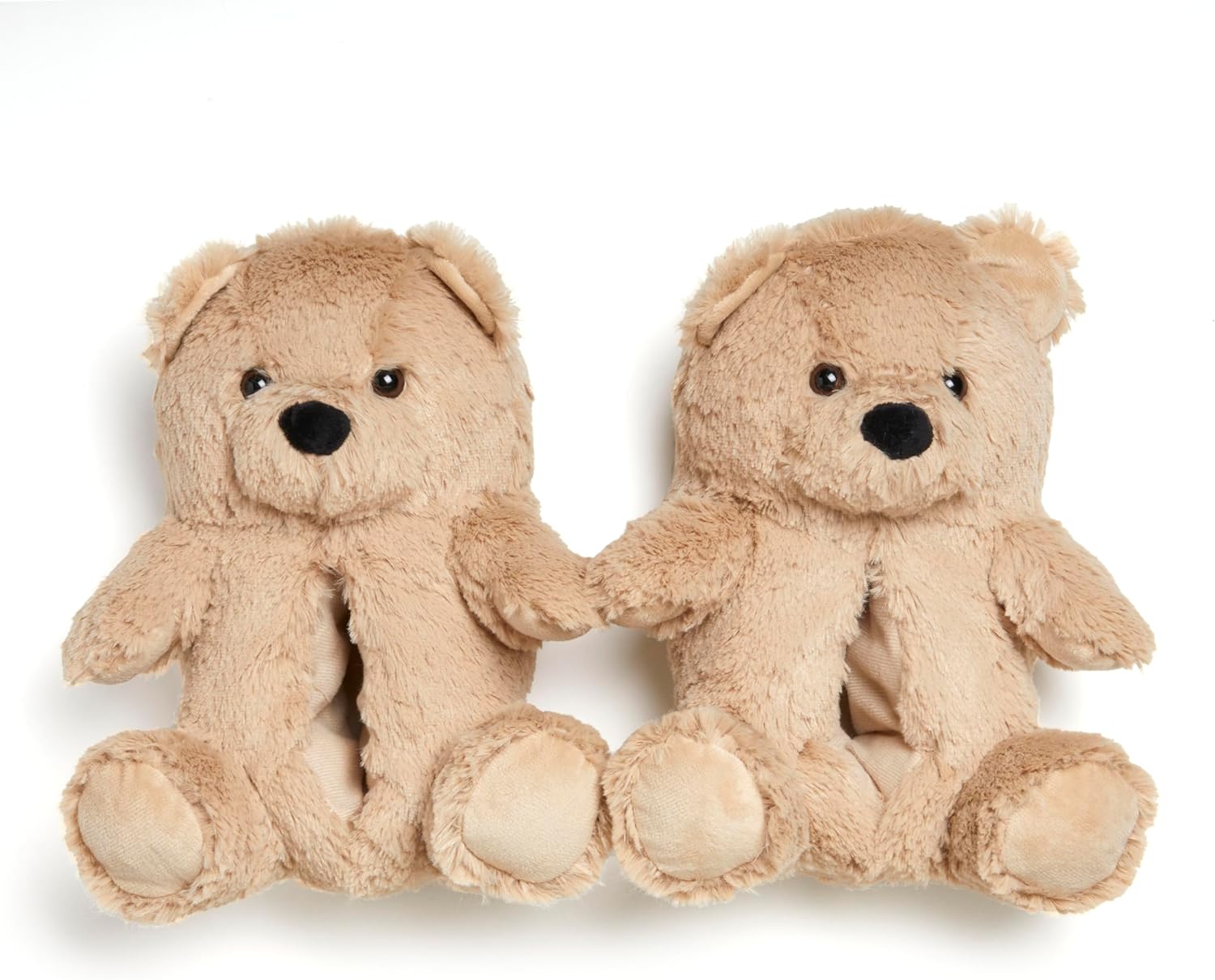 Dearfoams Women's Cozyfoams Plush Animal Slippers – Fuzzy Character House Shoes Memory Foam Comfort Medium Teddy Bear - Image 1 of 6