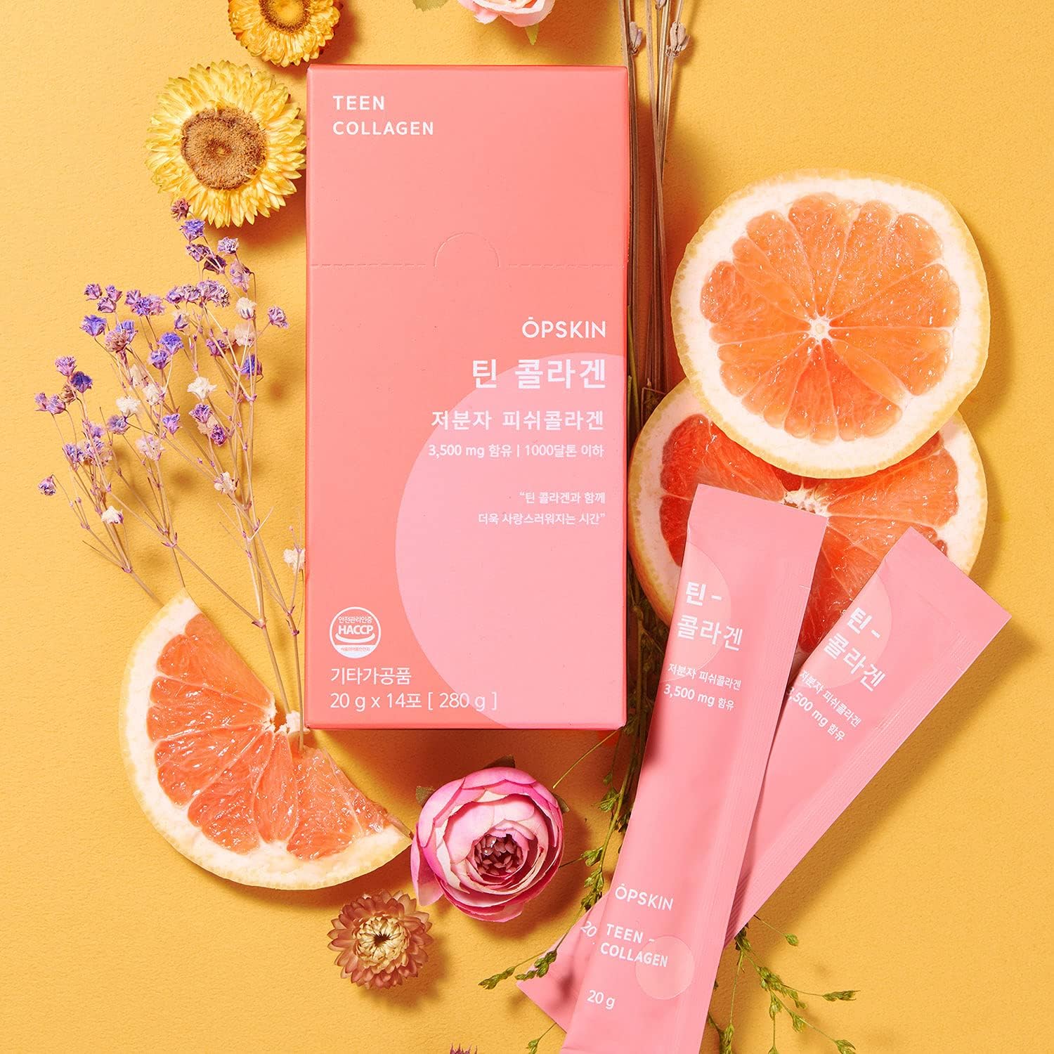 OPSKIN Teen Collagen 14 Pieces, Hydrolysed Marine Collagen Jelly