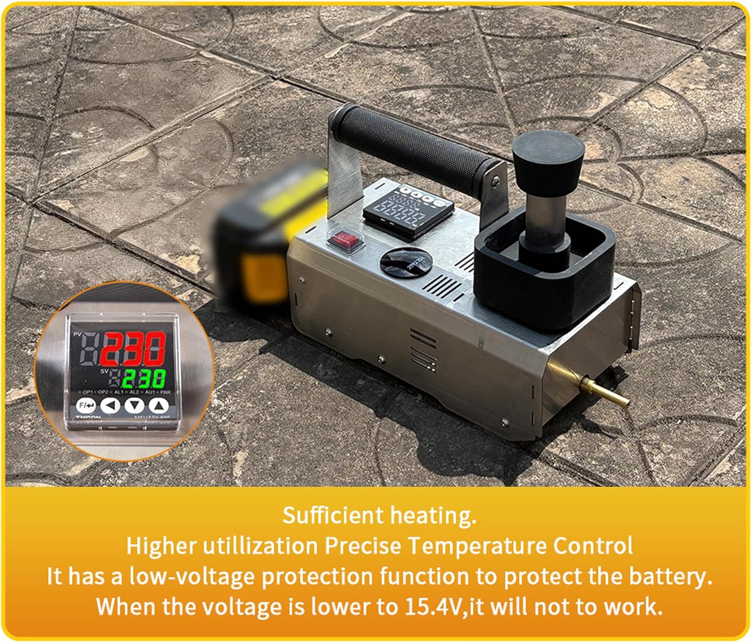 Upgraded Oxalic Acid Vaporizer, 18V Mak Compatible Cordless Beekeeping Fogger, 1-4g Dosage & Precise Temp Control for Hive Maintenance (No Battery)