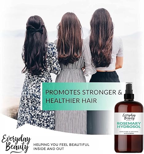 Miniatura 7 de Agua de romero para el cabello, spray refrescante para cabello, cuero cabelludo y cara, sin alcohol, vegana y totalmente natural, nutritiva y