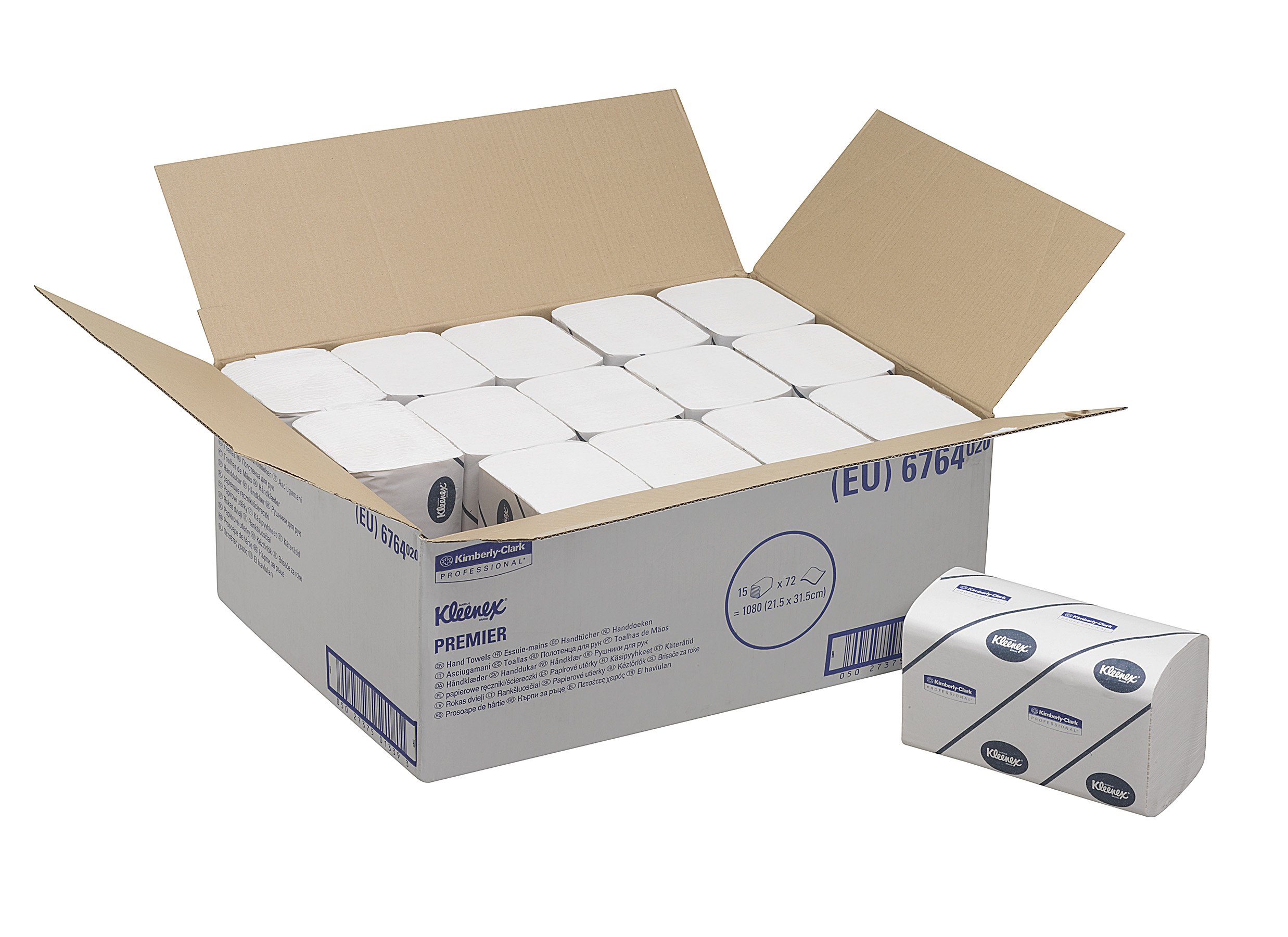 Kleenex Ultra Papierhandtücher 6778 – 15x124 Blatt (2-lagig), Interfold-Faltung, Saugstark & Weich – Für Hygienische Einmalentnahme