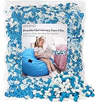 Vista 26 de Relleno de espuma viscoelástica con gel triturado de 15 LBS, cómodo y suave relleno para silla de puf, relleno de espuma viscoelástica para almohada