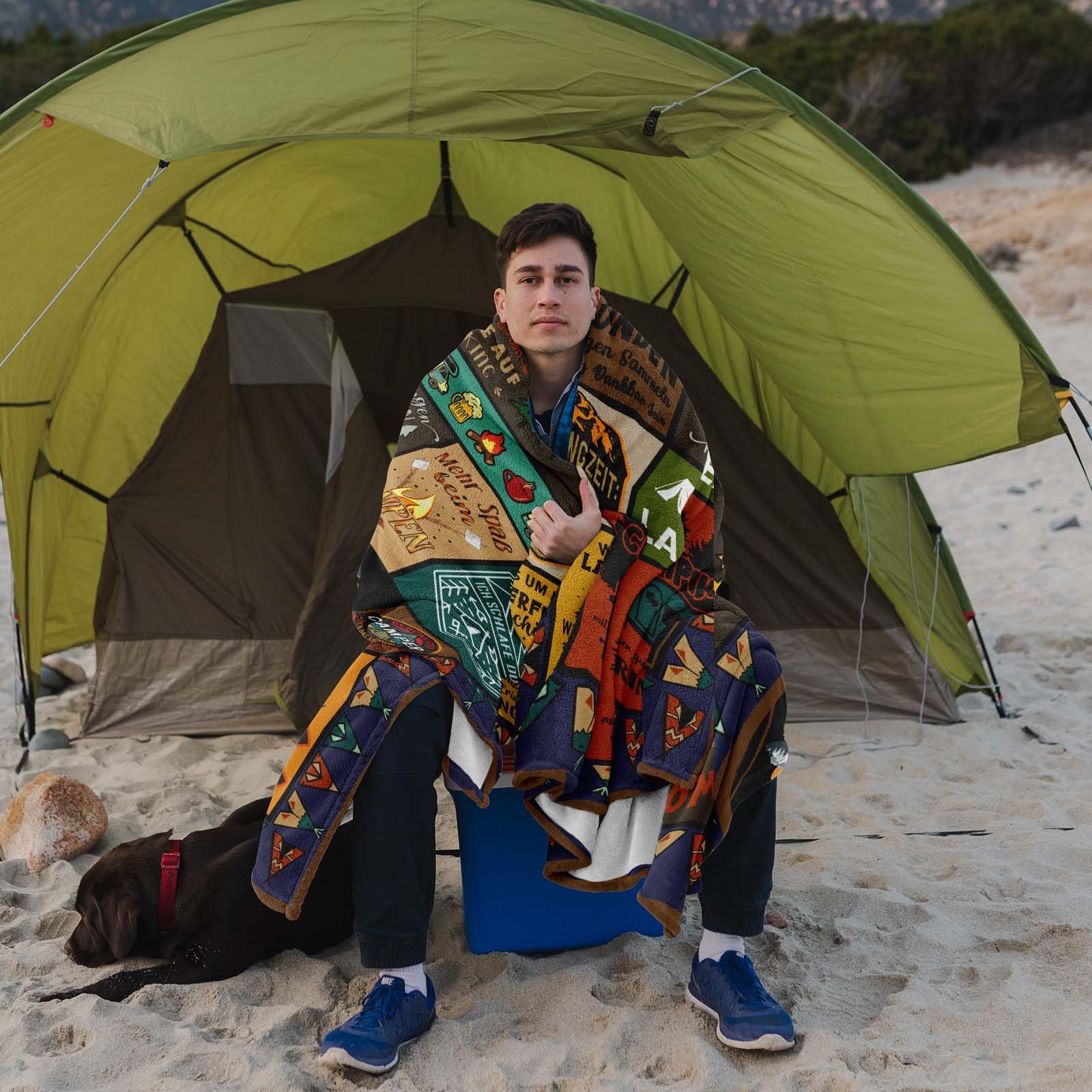 Camping Geschenke, Camping Geschenke für Männer, Geschenke für Camper, Camper Geschenke, Camping Deko, Wohnmobil Geschenk, Camping Gadgets Wohnmobil, Wohnwagen Zubehör Innen, Camping Decke 200 x 150CM