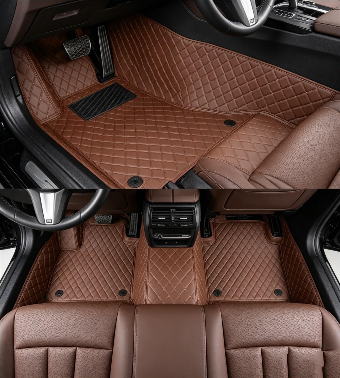Alfombrillas Universales Coche Juegos Completos Duraderas, Impermeables para Todo Tipo Clima para Hyundai I20 2021-2023 Durable(Rojo,LHD)