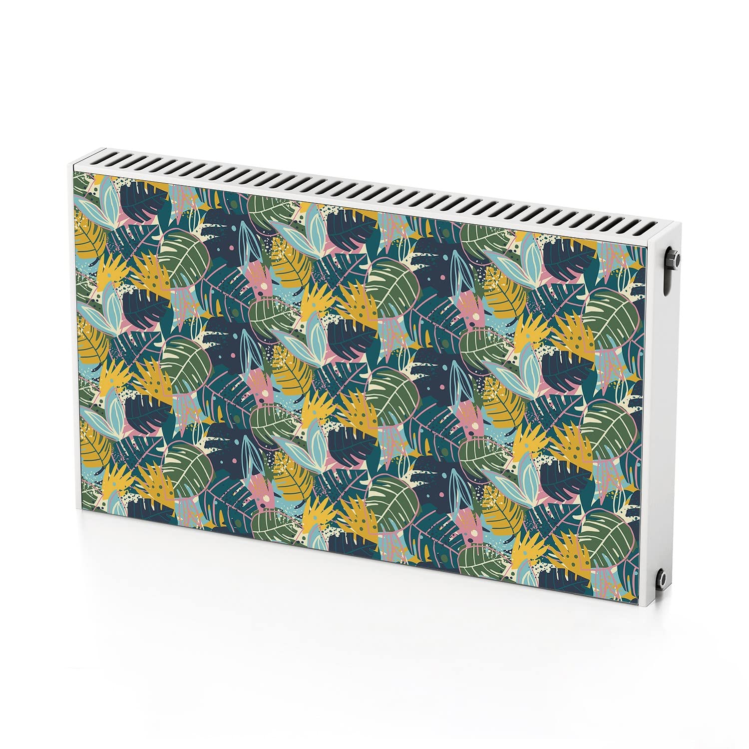 Autocollant de radiateur feuilles colorées pour un salon chaleureux 100x60