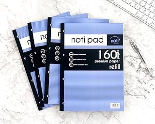 NOTI A4 Sidebound Refill Pad, 160 Pages, 70gsm (Pack of 4)