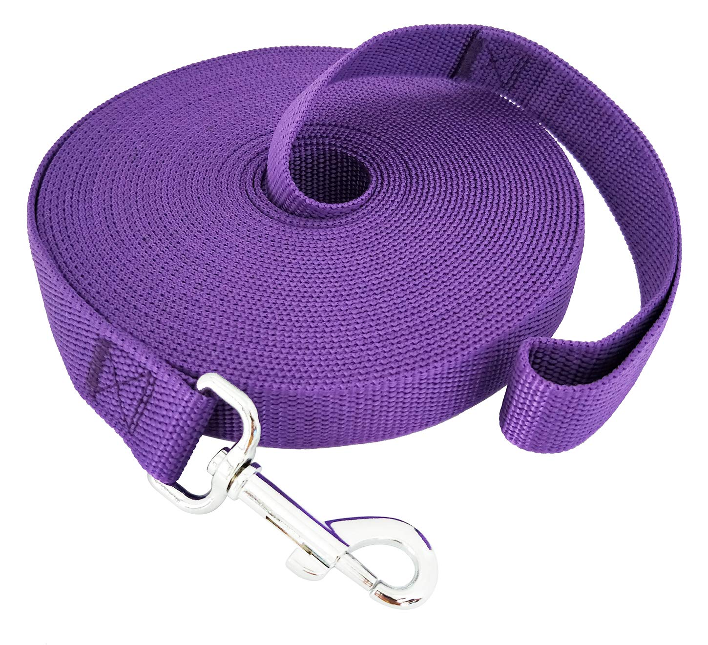 SALO Nylon Training Dog Leash for Small Medium Large Dogs, 3/4 Inch Wide, 20ft 30ft 40ft 50ft Long Leash Dog/Puppy Lead for Obedience Recall Training, Camping, or Backyard