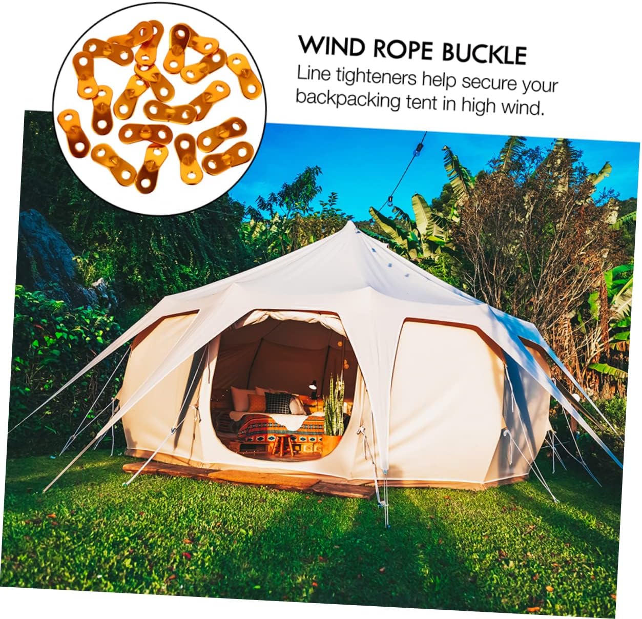 40-Pack Aluminum Alloy Wind Rope Buckles Adjustable Fixed Fasteners for Camping Tents Outdoor Ropes Suitable for Hiking and Backpacking
