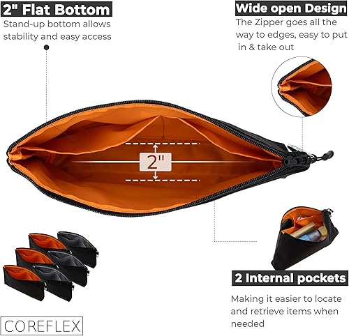Miniatura 2 de Coreflex Paquete de 6 bolsas de herramientas premium con cremallera con bolsillos internos, bolsa de herramientas pequeña, bolsa de almacenamiento
