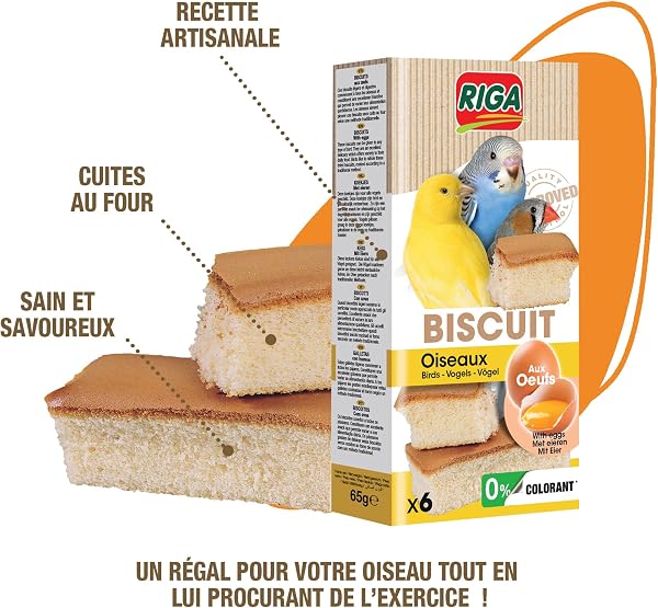 Riga - 000014 - Biscuits Oiseaux aux Œufs Boîte de 6 ( 1 x 65 g ) - 2