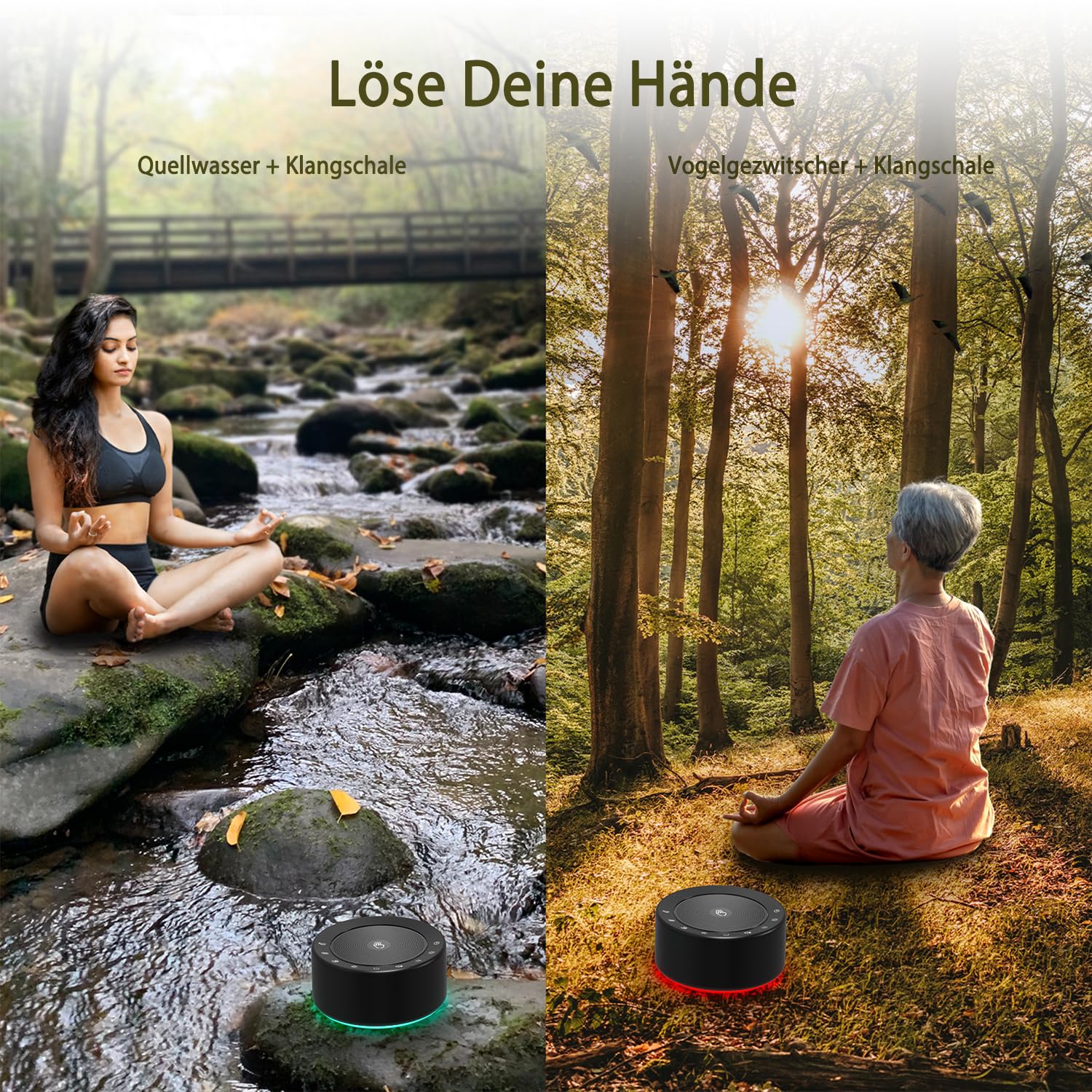 Kipcush Macchina sonora per ciotole tibetane da meditazione – 7 ciotole tibetane in diverse dimensioni per yoga, meditazione, guarigione dei chakra, terapia del suono e riduzione dello stress, con