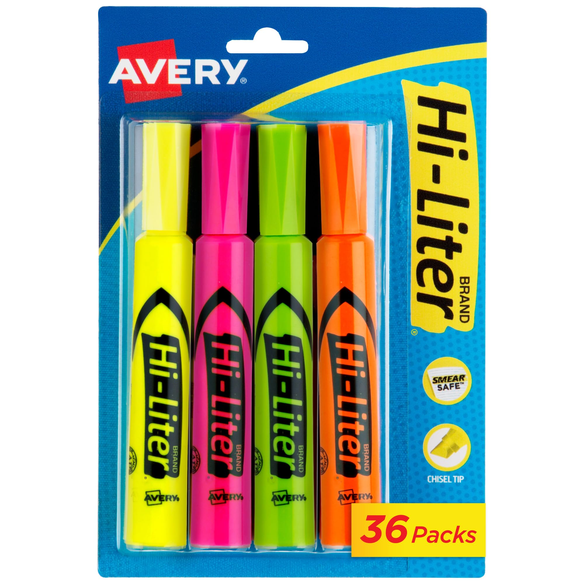 Avery Desk Style Highlighters venduto in confezioni da 6