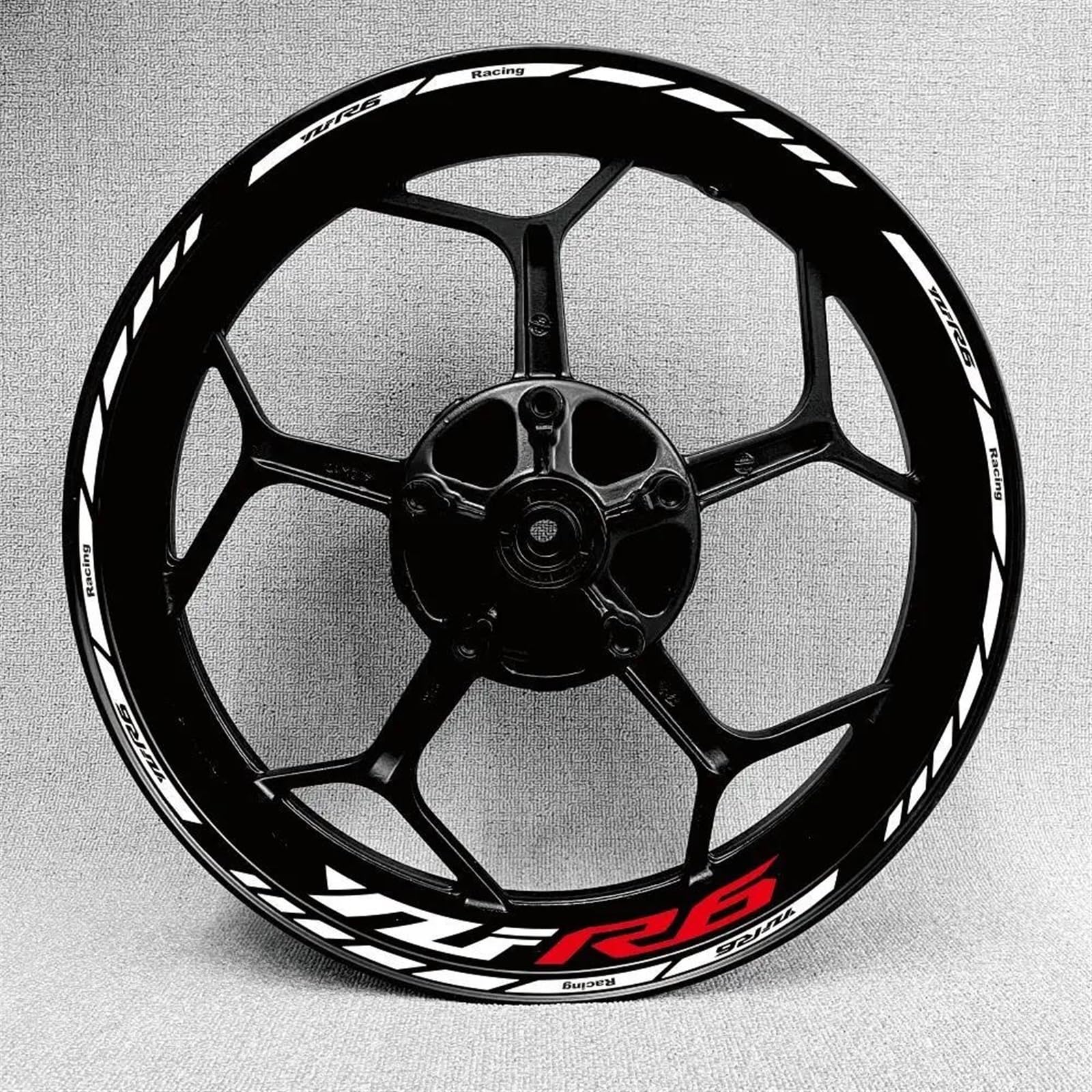 Stickers Motorcycle Wheel Stickers Night Reflective Decorative Rim for Yamaha YZFR6 YZF R6(Style 8)