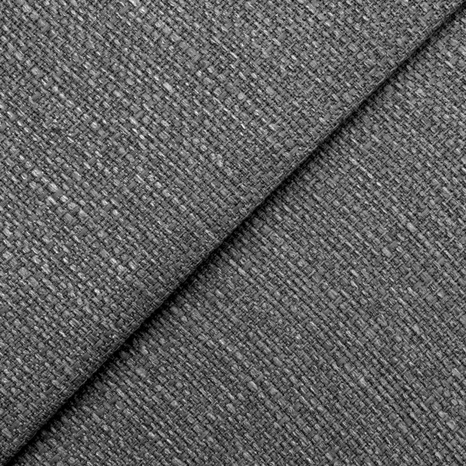 DESHOME Toledo 30 m – Stoff Meterware wasserabweisend Stoff für Sofas Kissen Stühle Polstermöbel strapazierfähig dunkelgrau