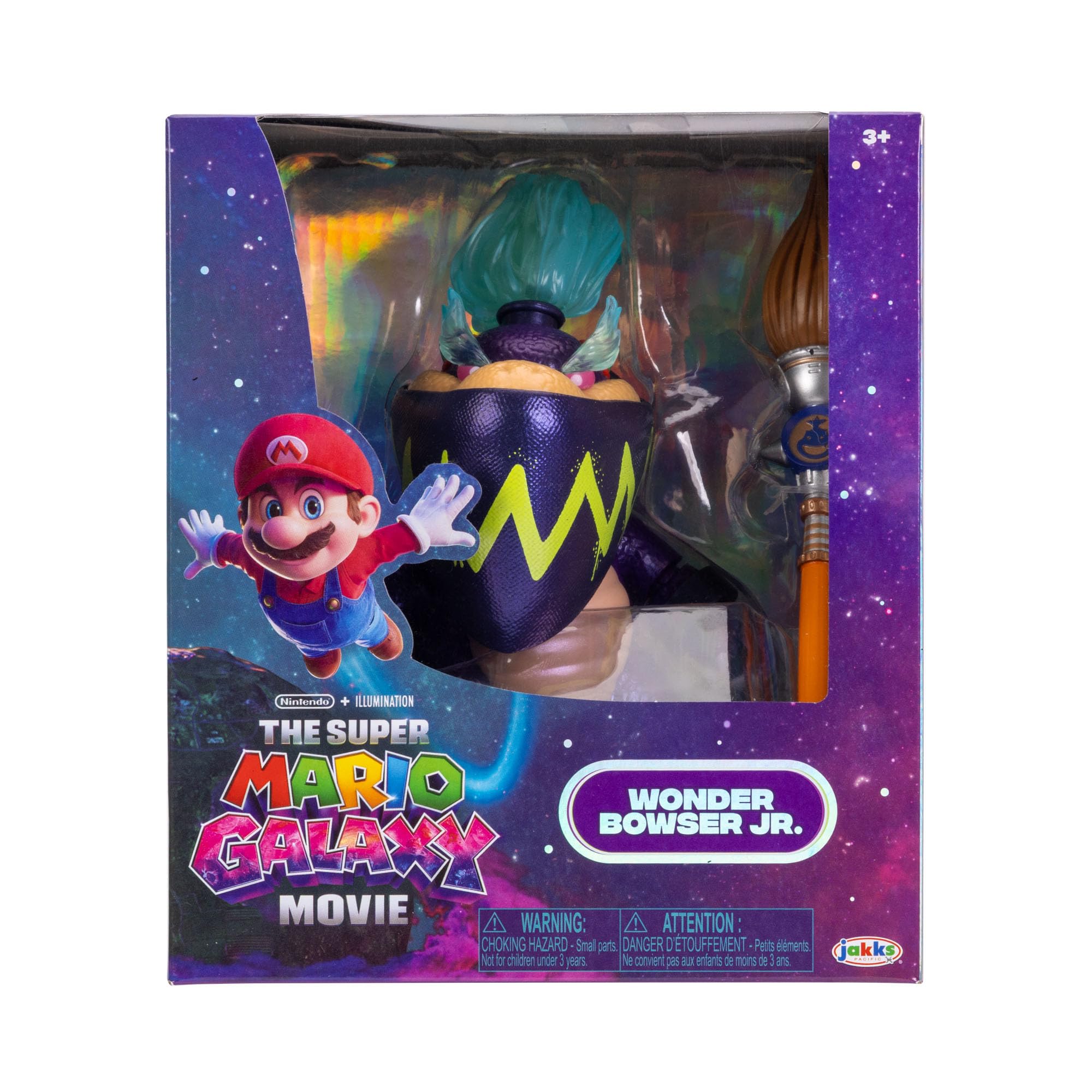 Jakks Pacific Super Mario Galaxy Movie Bowser Jr. 12,7 cm figurka | Jakks Pacific Figurka Super Mario Galaxy Movie Bowser Jr. 5"/12,7 cm, oficjalna licencja, dla dzieci w wieku od 3 lat