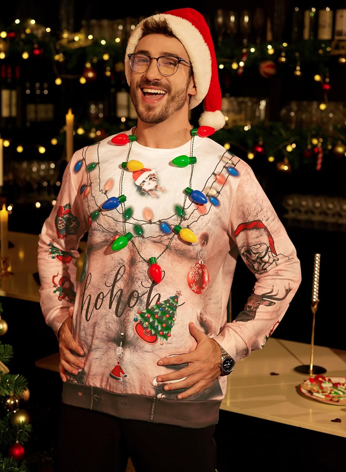 Arvilhill Men's Ugly Christmas Funny Sweatshirt Loose Fit Adult Xmas 3D Print Sweater for Holiday (S-3XL) - Image 5