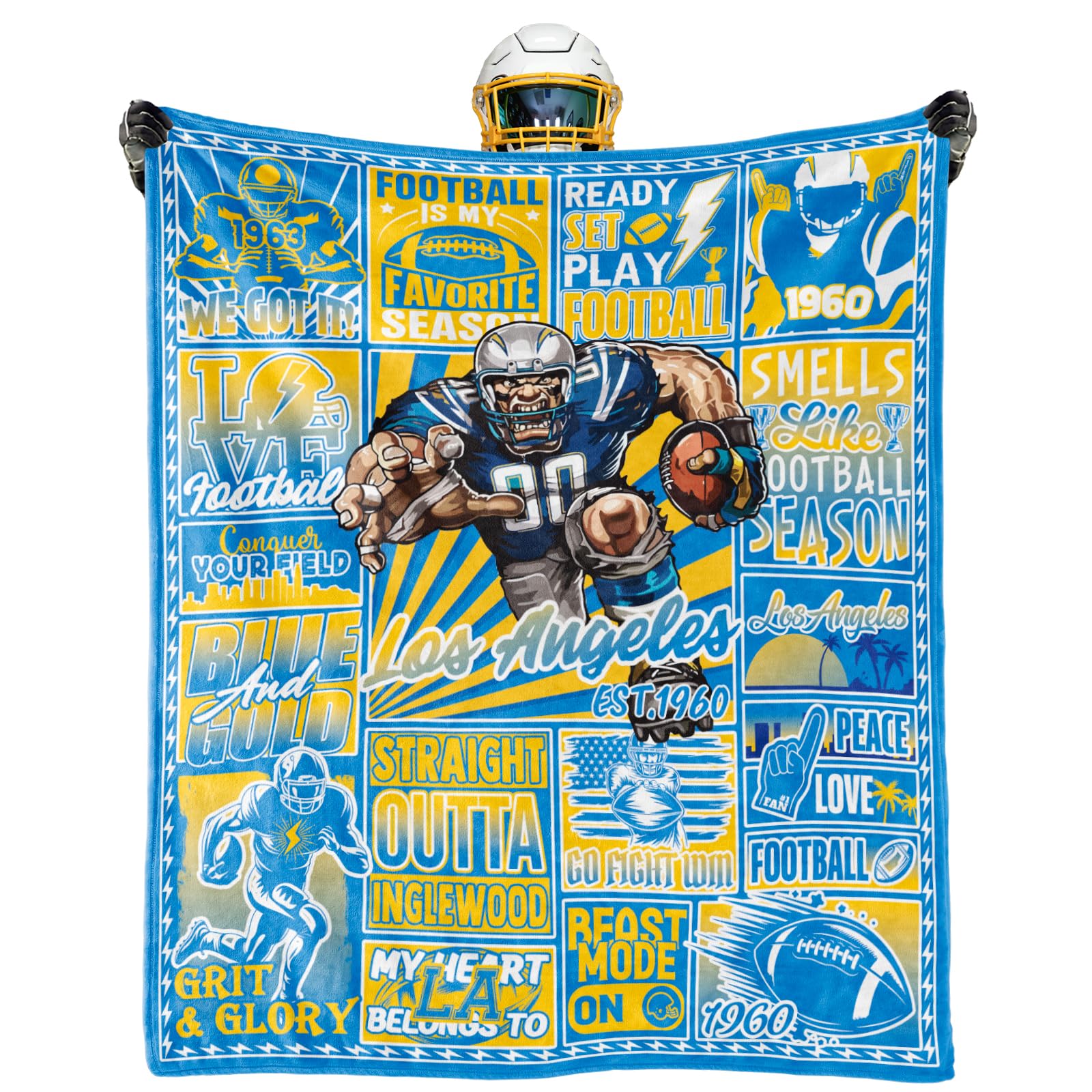 Football Blanket Fan Gifts for Men Women Football Gear 80"x60"