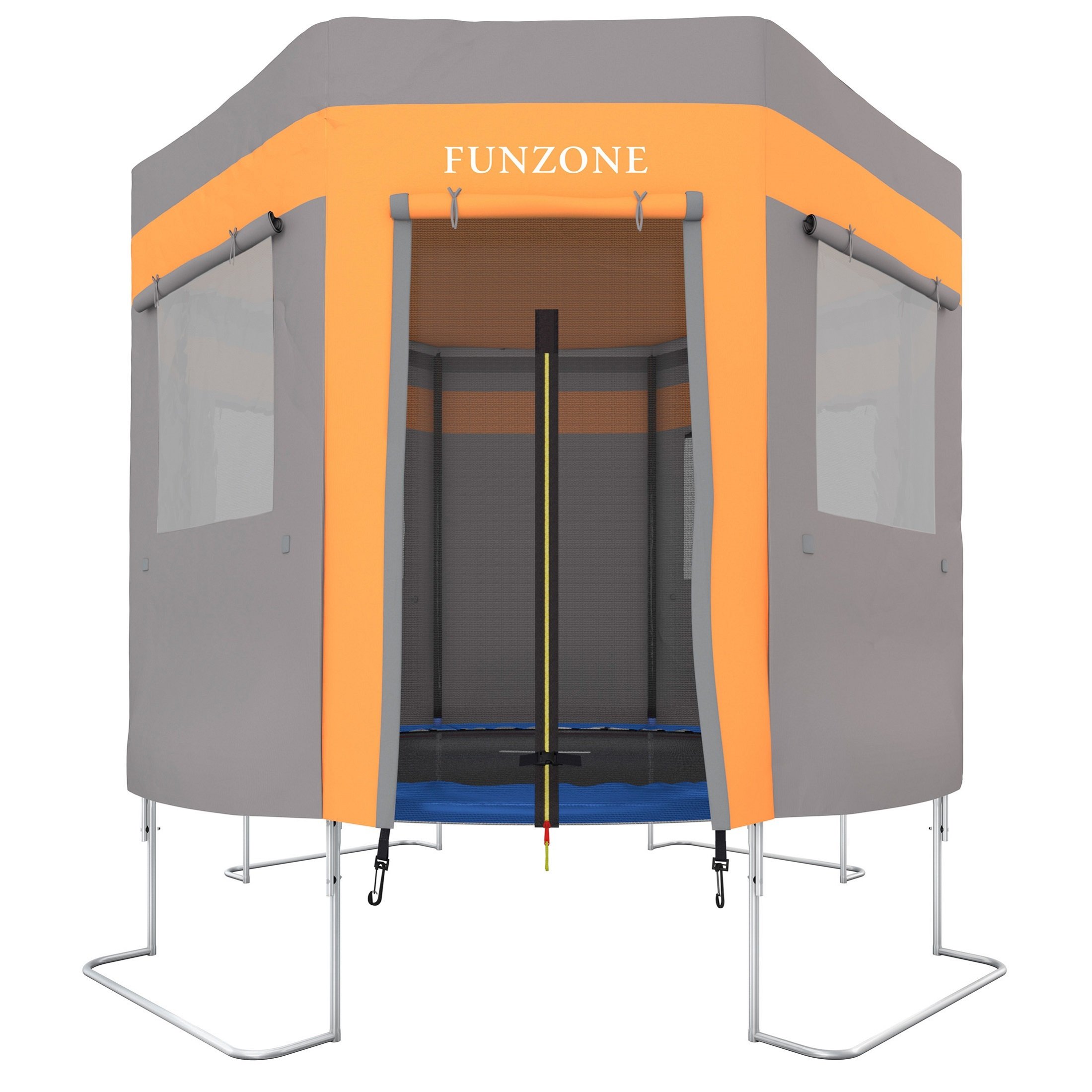 Ultrasport Trampoline Tent for Garden Trampoline Ultrasport Jumper blue & pink (models from May 2014) / trampoline tent, like a trampoline roof, for hiding and playing as well as turning trampolines into forts