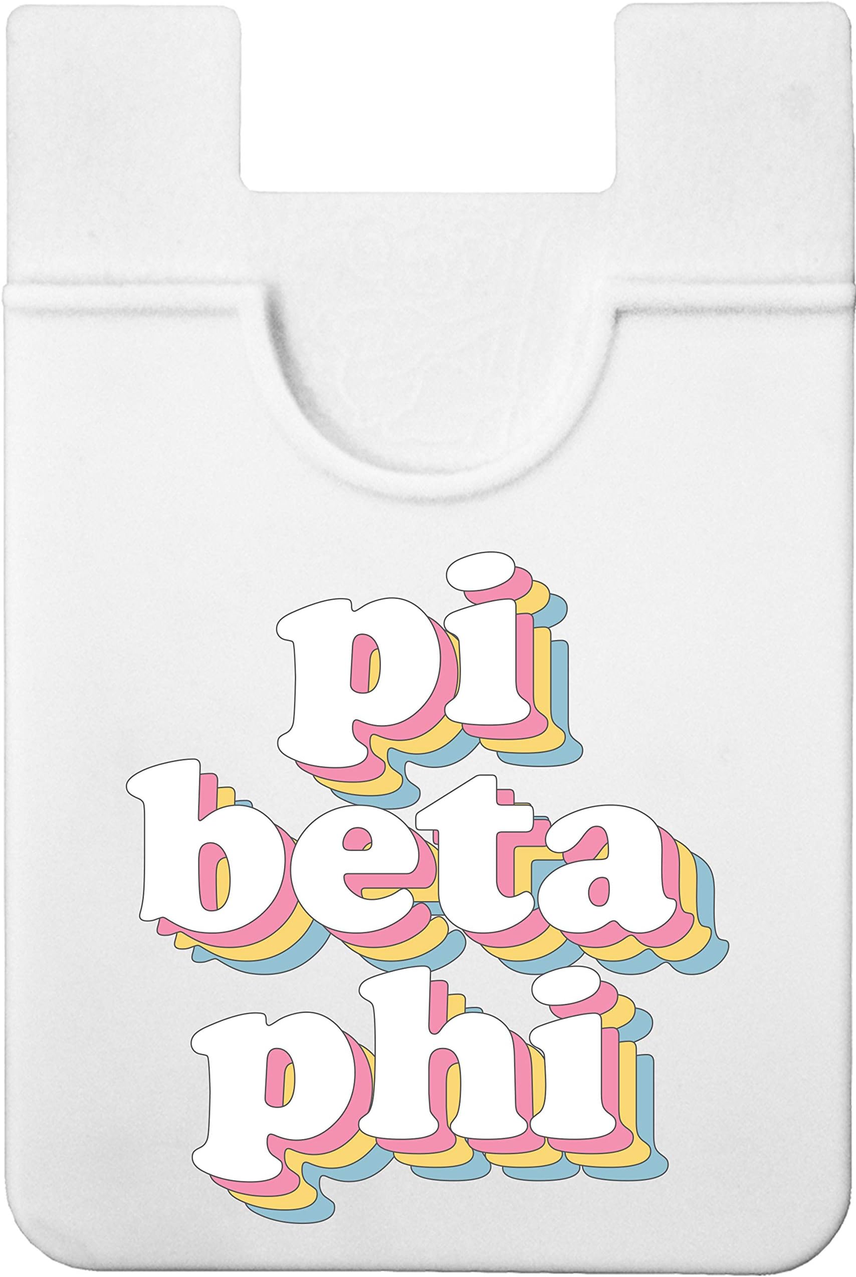 Sorority Shop Pi Beta Phi Koala Pouch - Retro Design Card Holder For Phone Case- Phone Wallet Stick On - Ultra-Thin and Lightweight Phone Case Wallet - Holds Cards and Cash