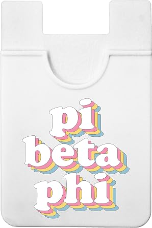 Sorority Shop Pi Beta Phi Koala Pouch - Retro Design Card Holder For Phone Case- Phone Wallet Stick On - Ultra-Thin and Lightweight Phone Case Wallet - Holds Cards and Cash