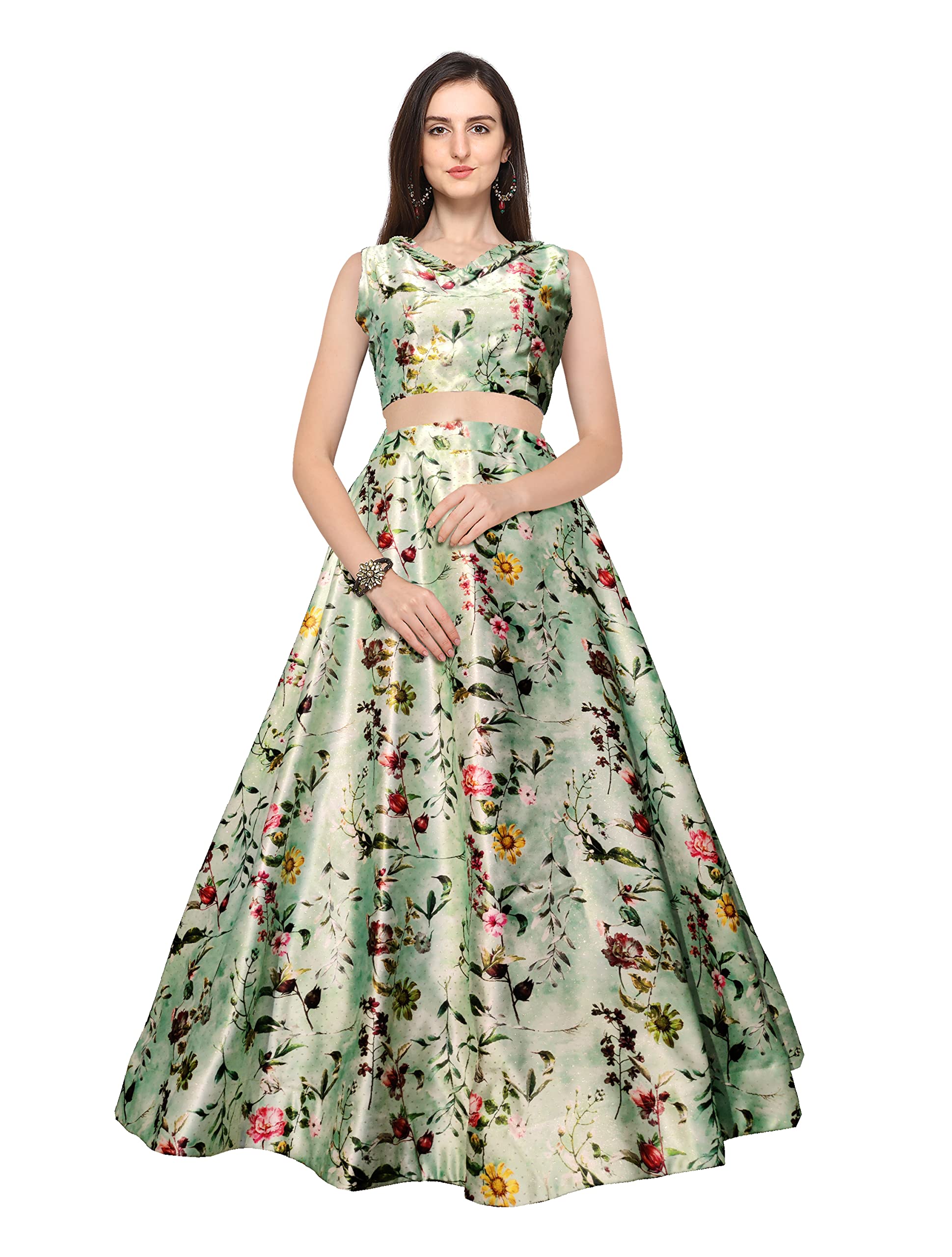 kaizen texo fab Women Silk Semi-Stitched Lehenga Choli Set-picture-36