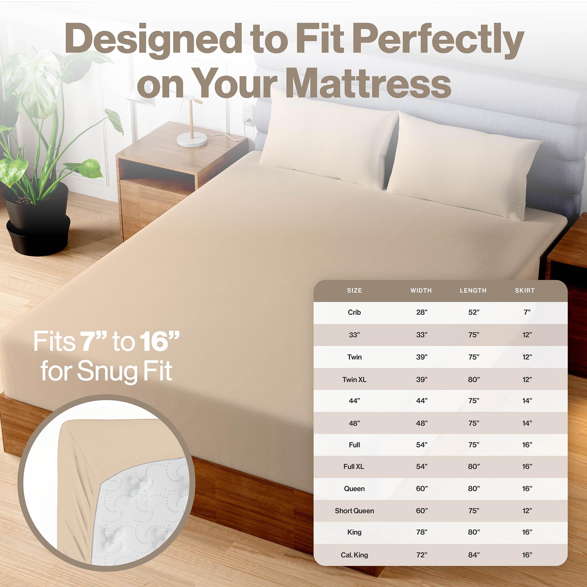 Superity, lenzuolo con angoli per letto matrimoniale XL, 100% cotone, tessuto fresco e traspirante, protegge il materasso da sporco, polvere e forfore, lavabile in lavatrice (Twin XL, dimensioni 99 x