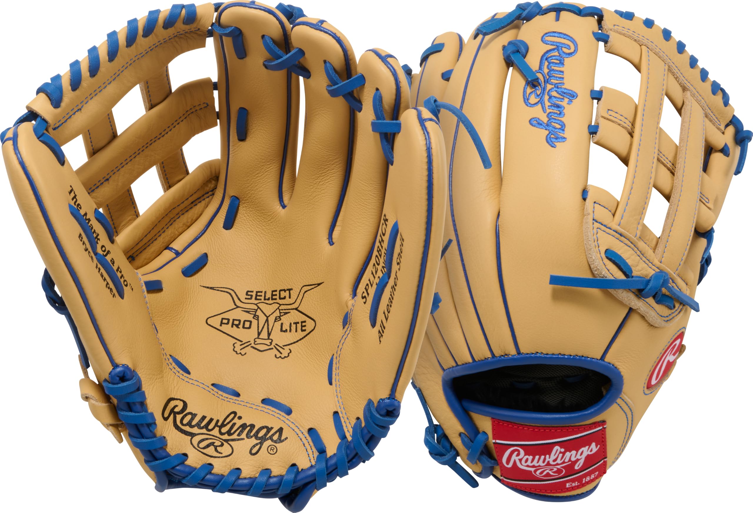 Select Pro Lite Bryce Harper Youth Baseball Glove | 12" | Pro H Web | Right Hand Throw |…