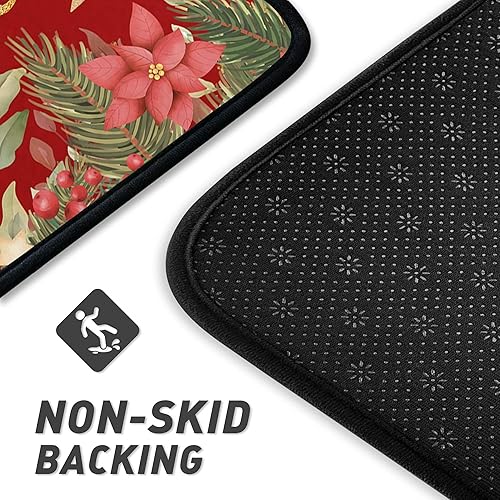 Miniatura 4 de Alfombras y tapetes de cocina de Navidad para piso, decoraciones de Navidad, 2 piezas, tapete de respaldo antideslizante, juegos de alfombras de