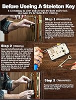 Vista 4 de KY-32 KY-33 Kit de llaves de esqueleto de repuesto para puertas de estilo antiguo