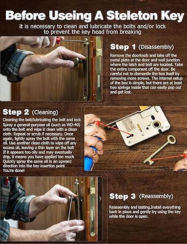 Miniatura 4 de KY-32 KY-33 Kit de llaves de esqueleto de repuesto para puertas de estilo antiguo