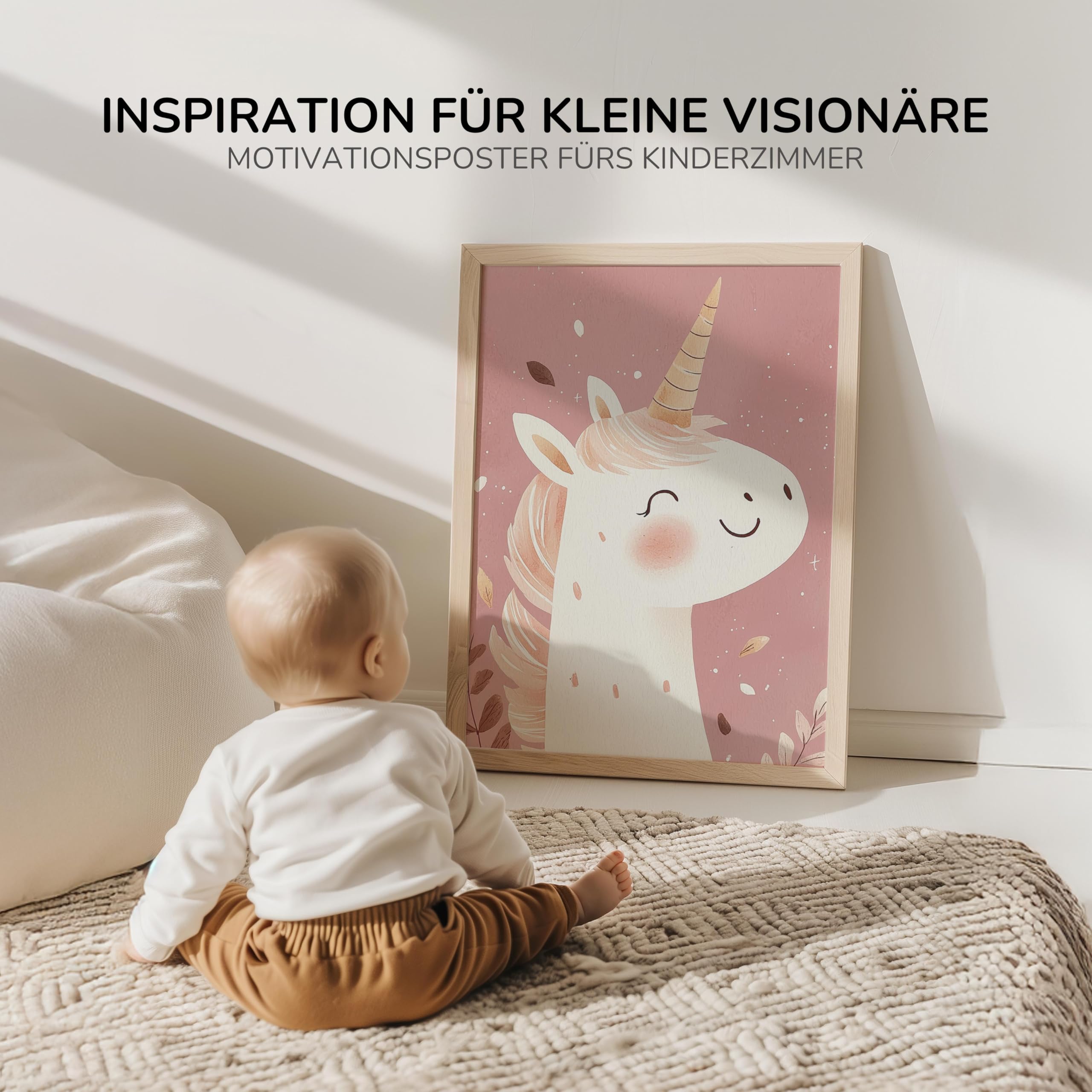 Kidsmood - Affirmationsposter für Kinderzimmer - Ermutigende bilder fürs Kinderzimmer Mädchen & Jungen – Babyzimmer Deko – Wandbilder Tiere für Kinderzimmer deko [Fantasiewelt |21x30 cm ]