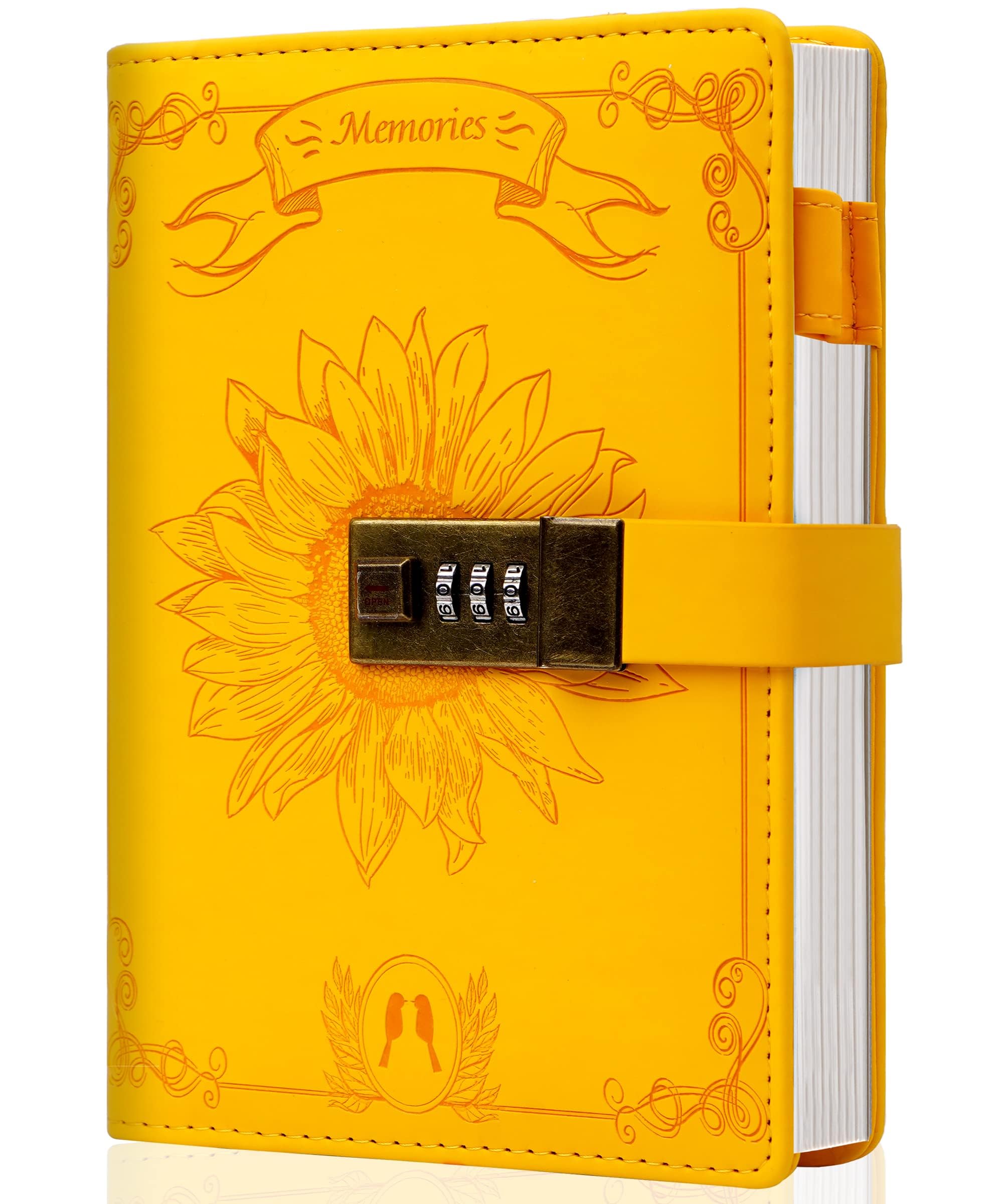 Lock Diary for Women Vintage Lock Journal Refillable Personal Locking Diary Girls Leather Locked Journal Writing Notebook B6 Secret Journal with