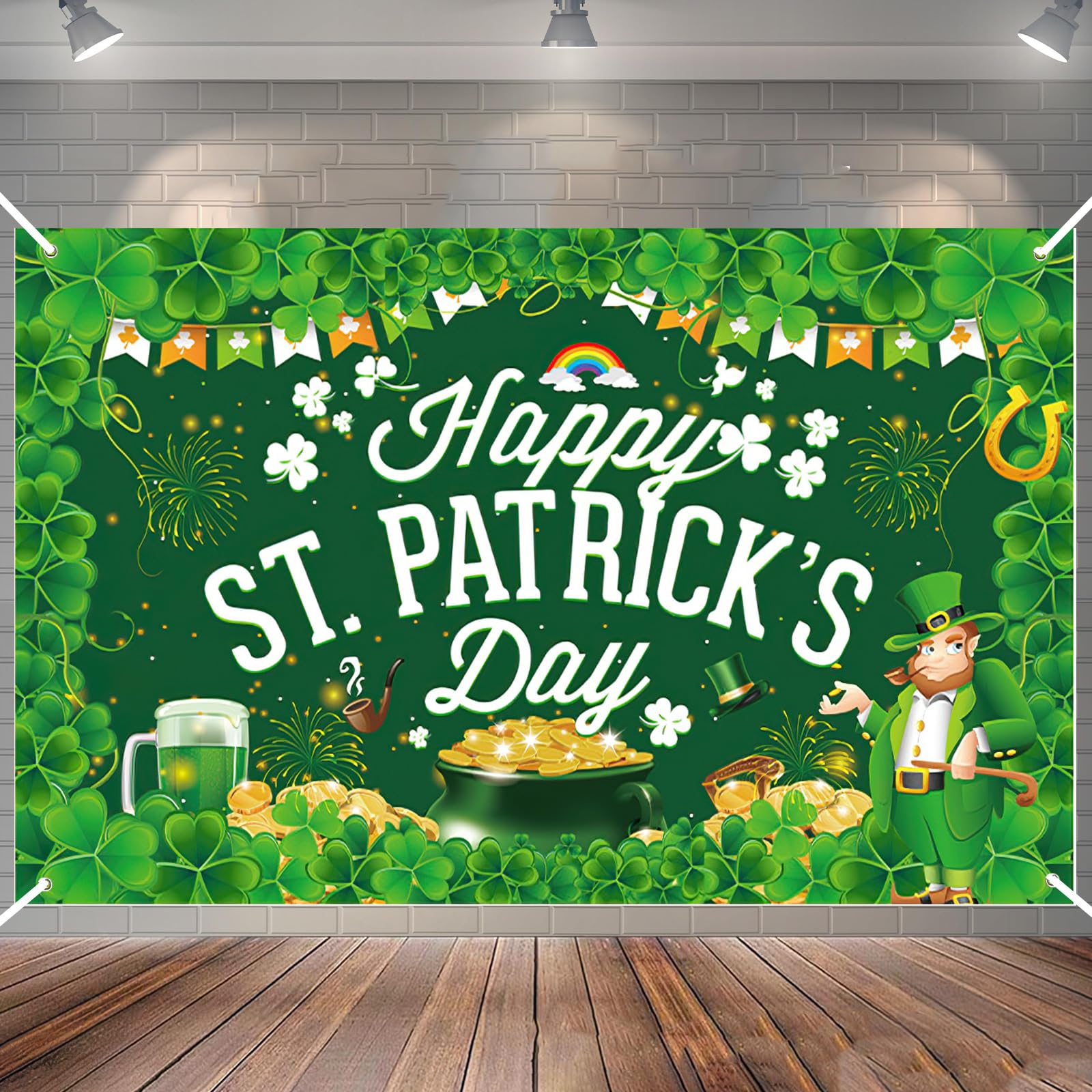 Happy St Patricks Day Banner, St Patricks Day DecorationS