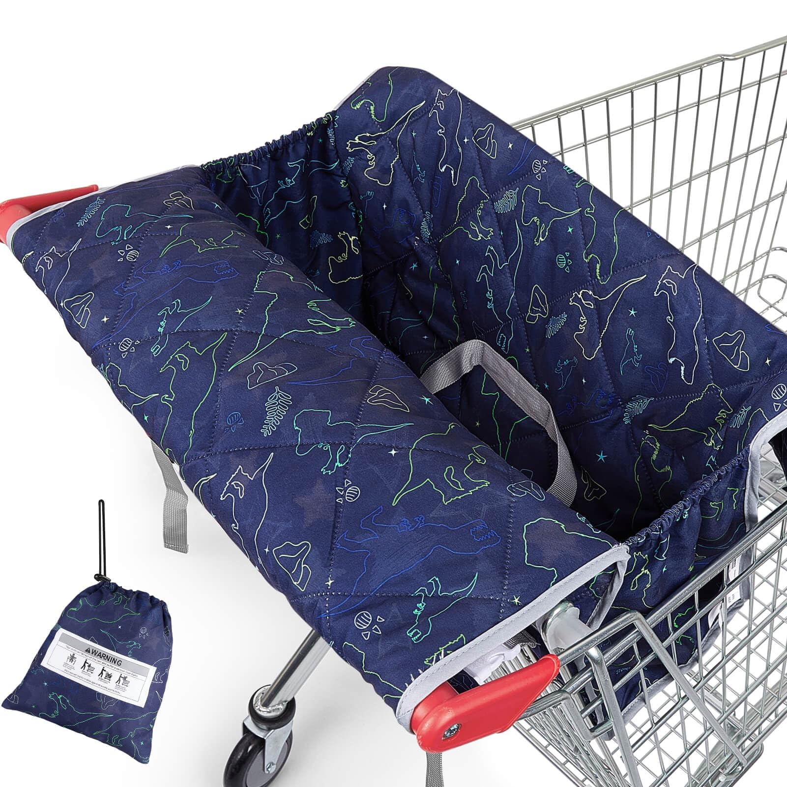 Shopping Cart Cover for Baby Unicorn Castle 2-In1 High Chair Cover  Universal Fit Grocery Cart Cover for Baby Girl Shopping Cart Seat Covers