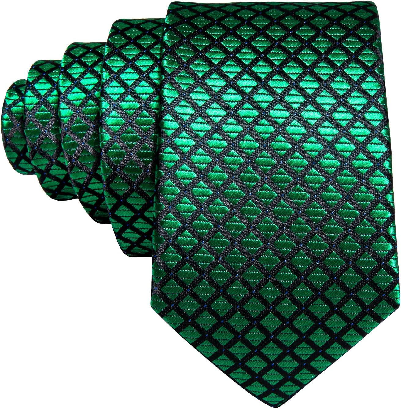 Barry.Wang 2 PACK Ties for Father and Son Fashion Children Tie Men Necktie Jacquard Handkerchief - Image 5