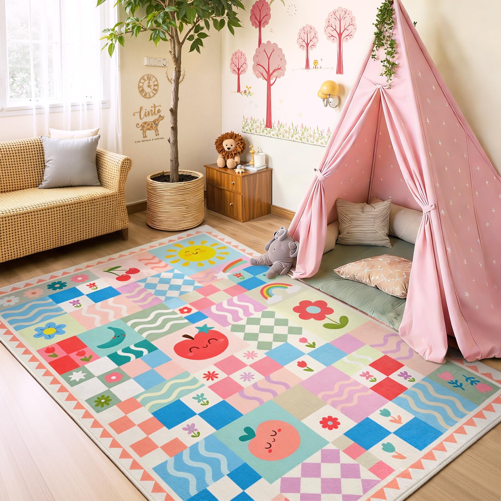 Snoffic Strawberry Fruit Rug